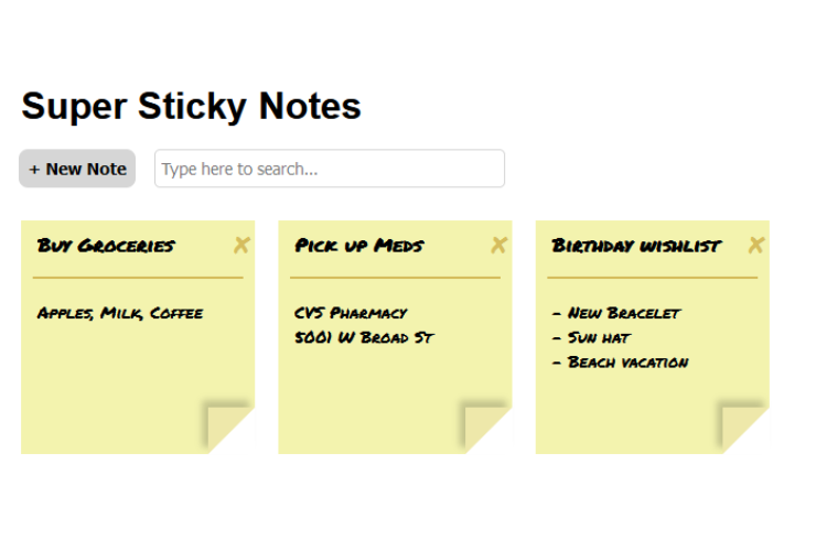 Super Sticky Notes